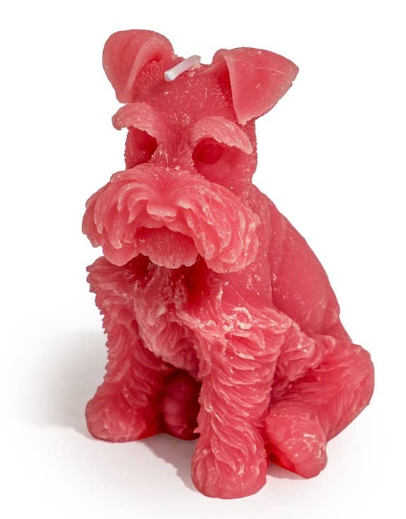 Dusky Pink Schnauzer Candle