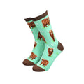 Meadow Highland Cows - Women's Bamboo Socks