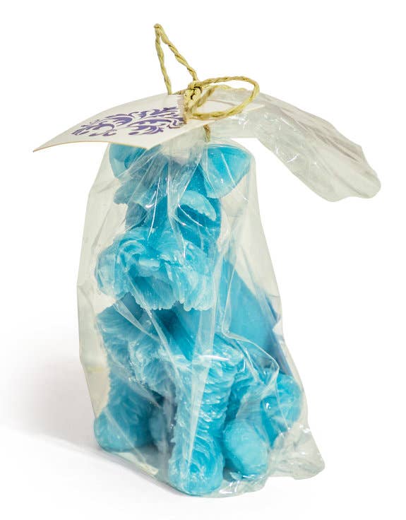 Light Blue Schnauzer Candle