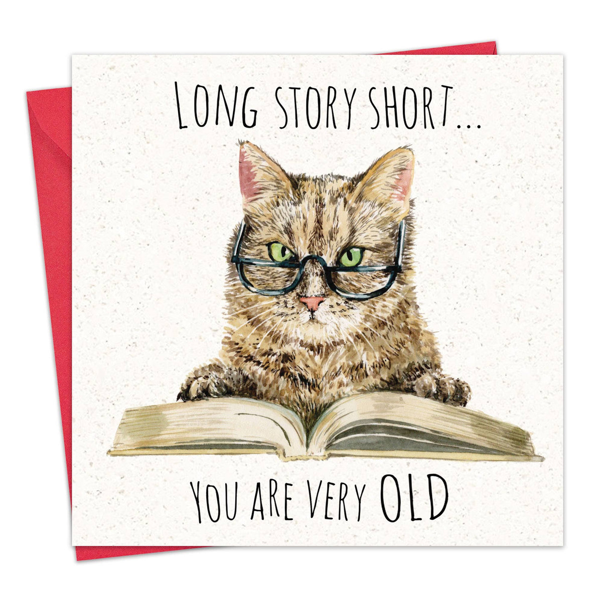 'Long Story Short... You Are Very OLD' Cat Birthday Card