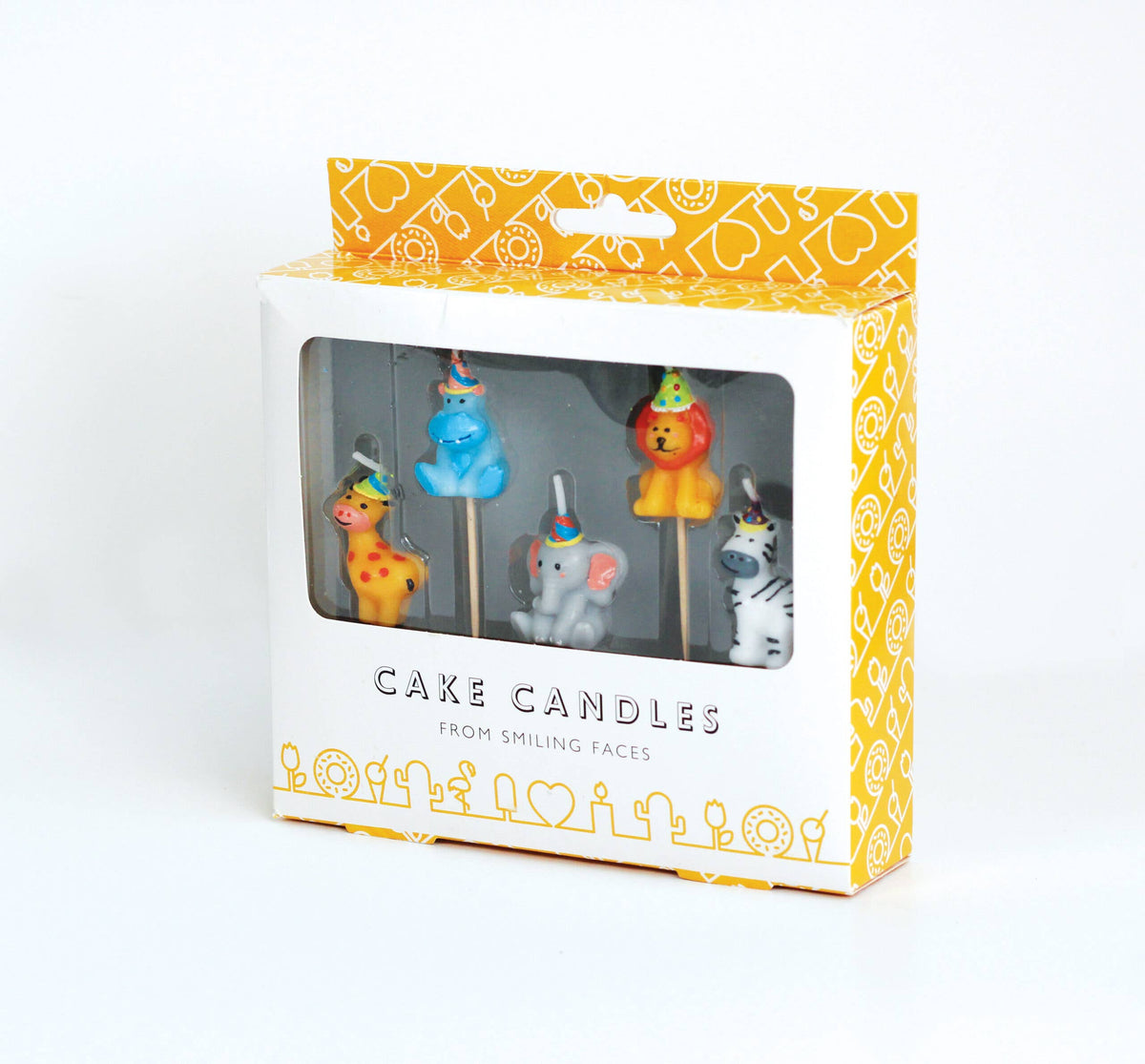 Party Hat Animal Safari Cake Candles