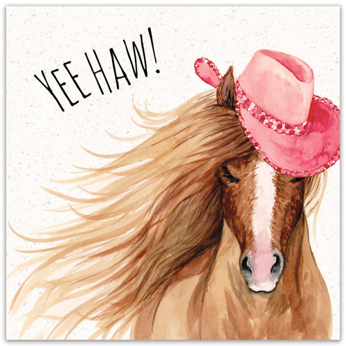 'Yee Haw' - Horse Card