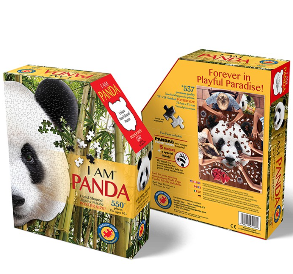 Panda Shaped 550 Piece Jigsaw Puzzle