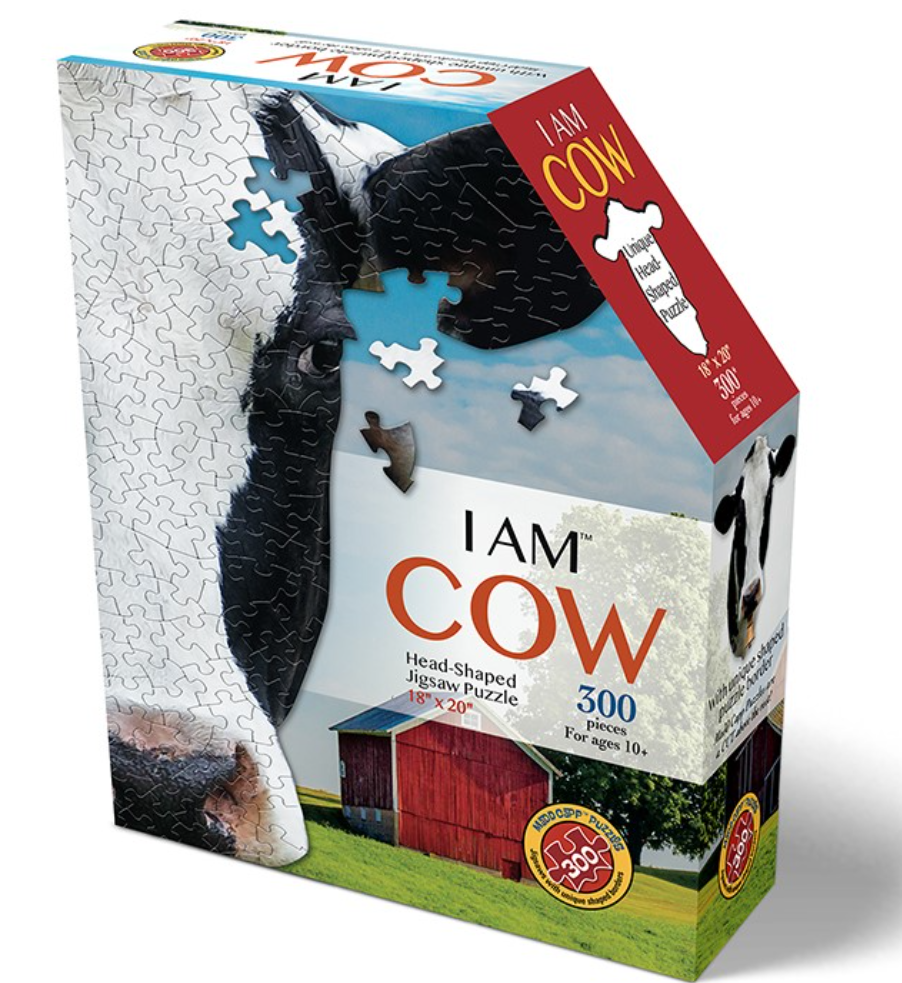 Cow Shaped 300 Piece Jigsaw Puzzle