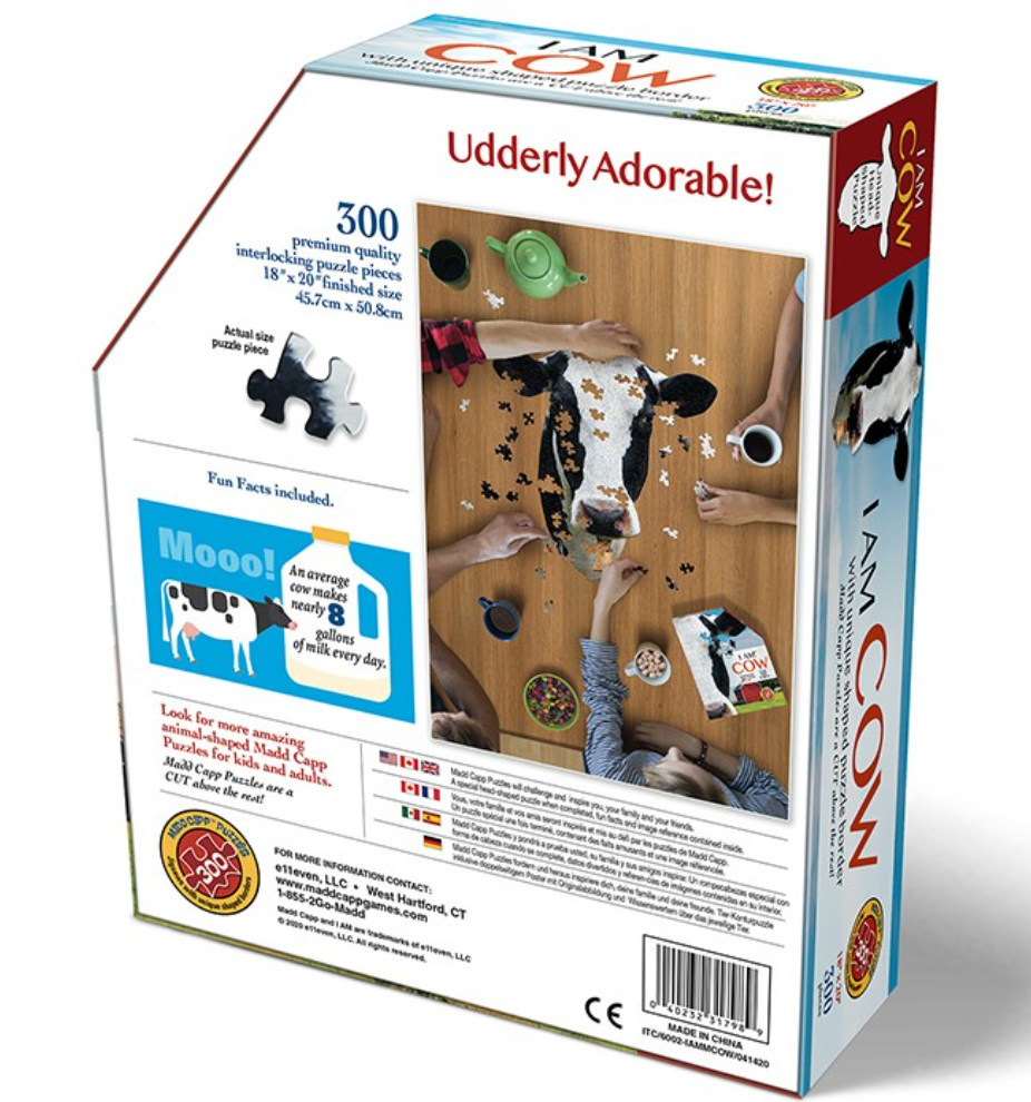Cow Shaped 300 Piece Jigsaw Puzzle
