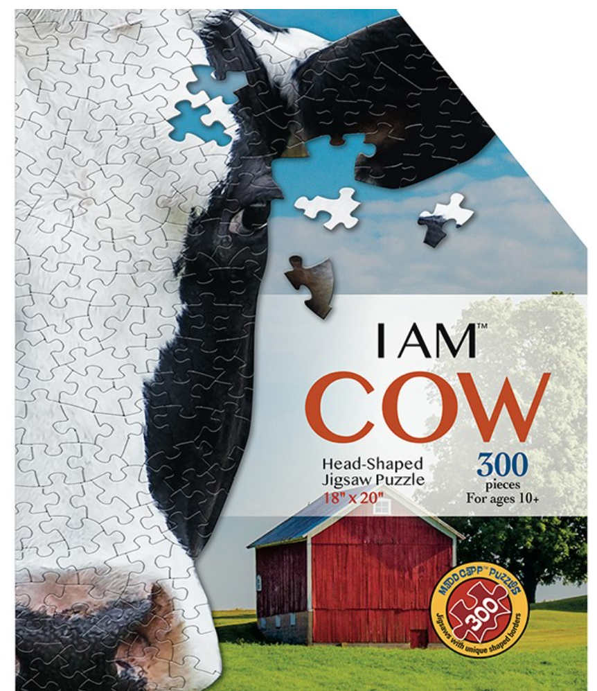 Cow Shaped 300 Piece Jigsaw Puzzle