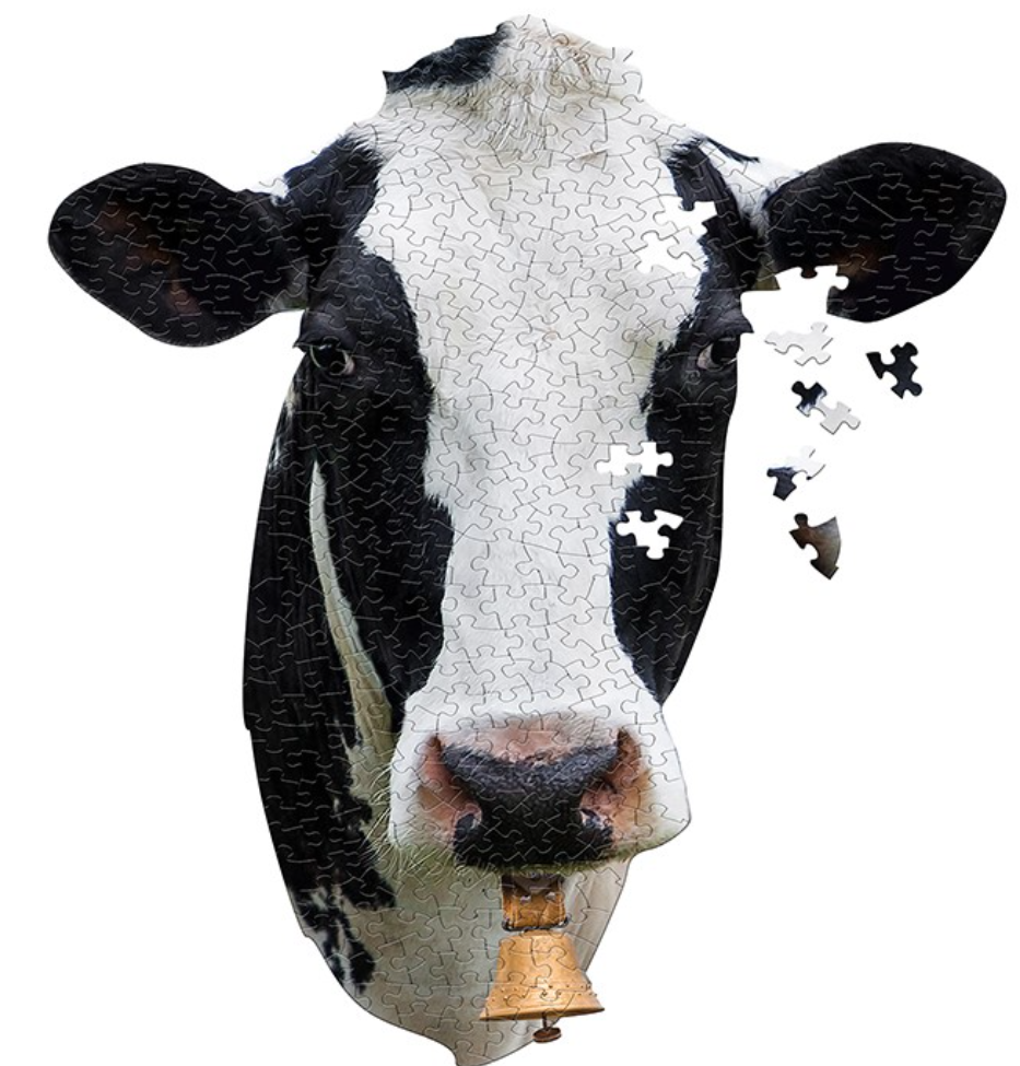 Cow Shaped 300 Piece Jigsaw Puzzle
