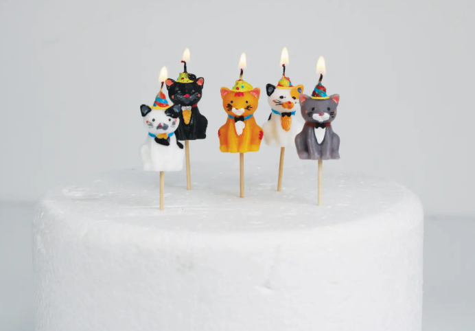 Cats in Party Hats Candles