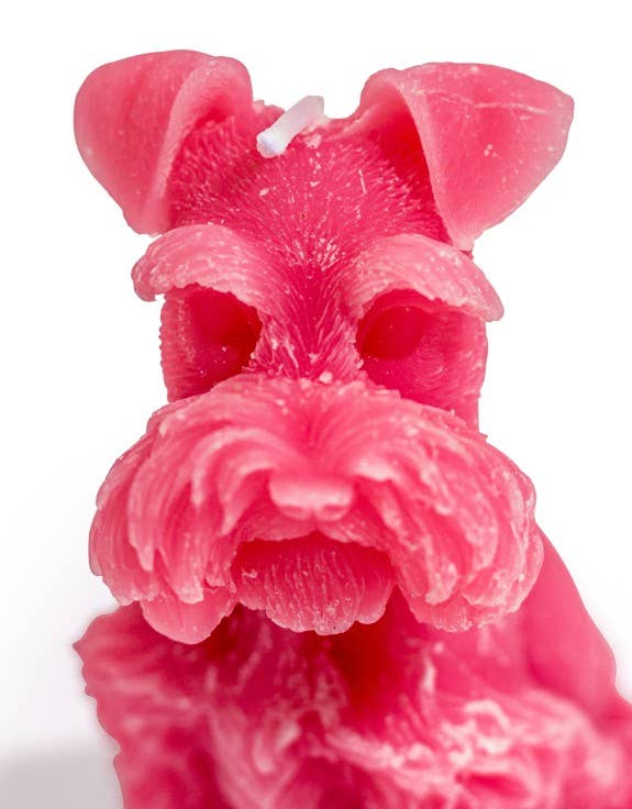 Dusky Pink Schnauzer Candle