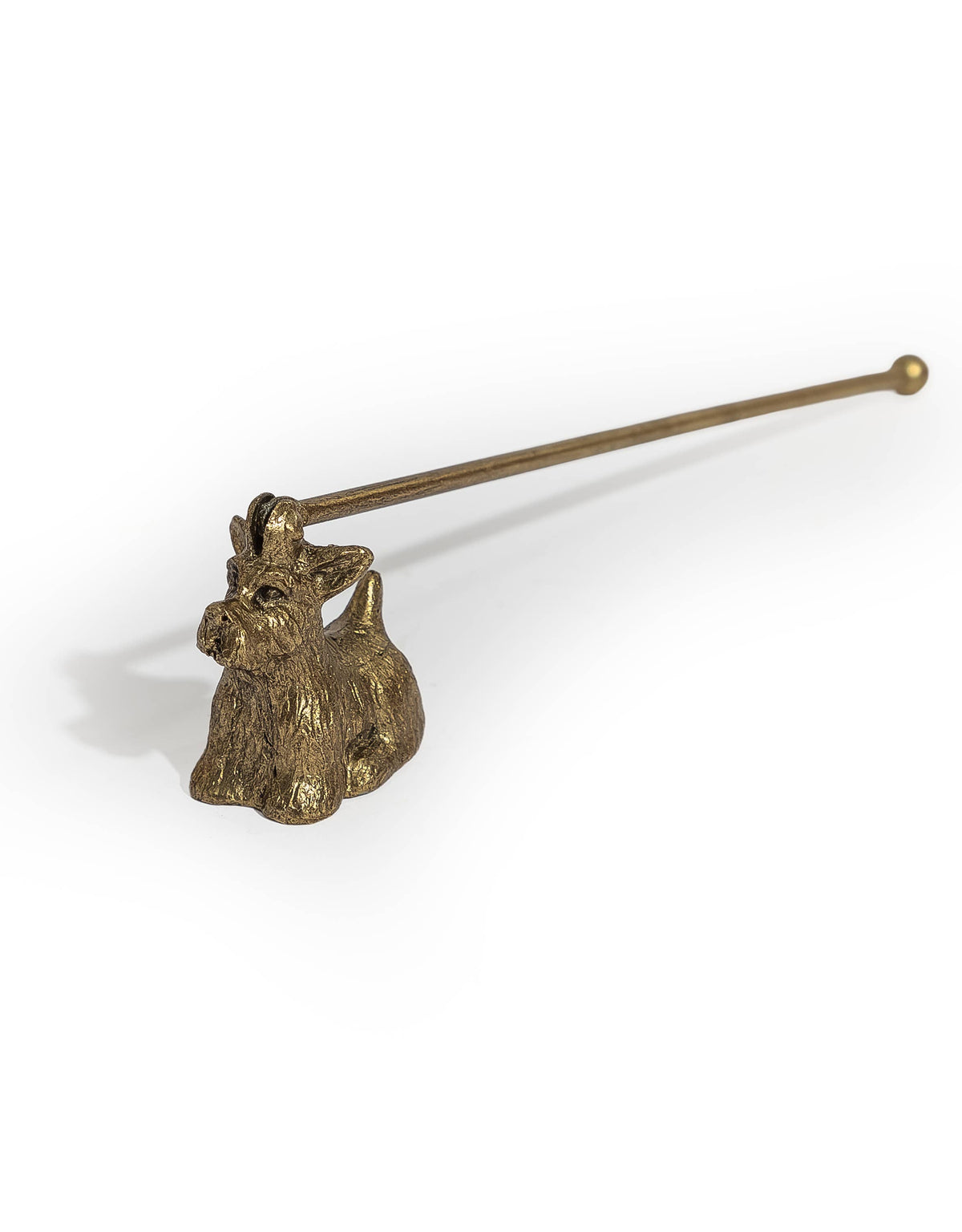Antique Gold Scottish Terrier Candle Snuffer