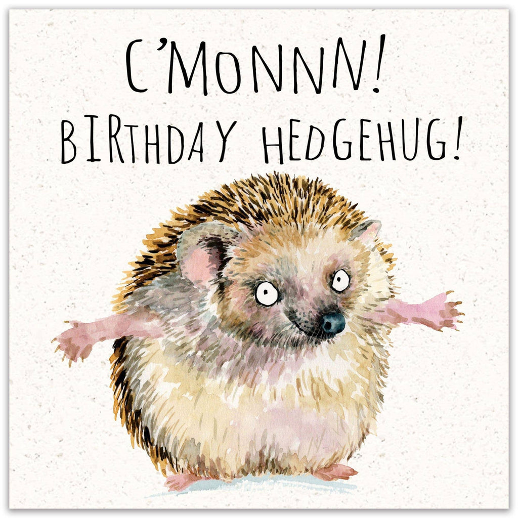 'C'monnn! Birthday Hedgehug - Hedgehog Birthday Card