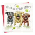 Labrador 'Unleash The Birthday Madness!' Birthday Card