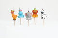 Party Hat Animal Safari Cake Candles